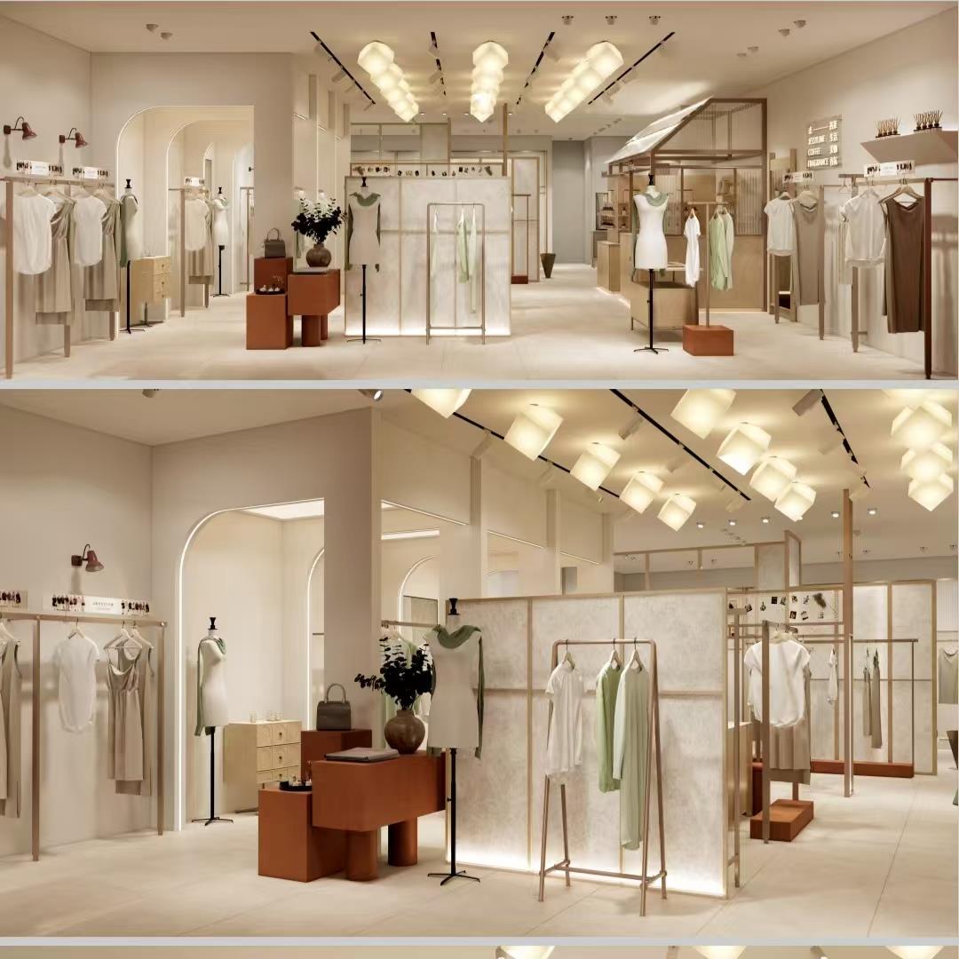 服装店陈列架不锈钢创意上墙壁挂式挂衣架货架男女装店展示架装修