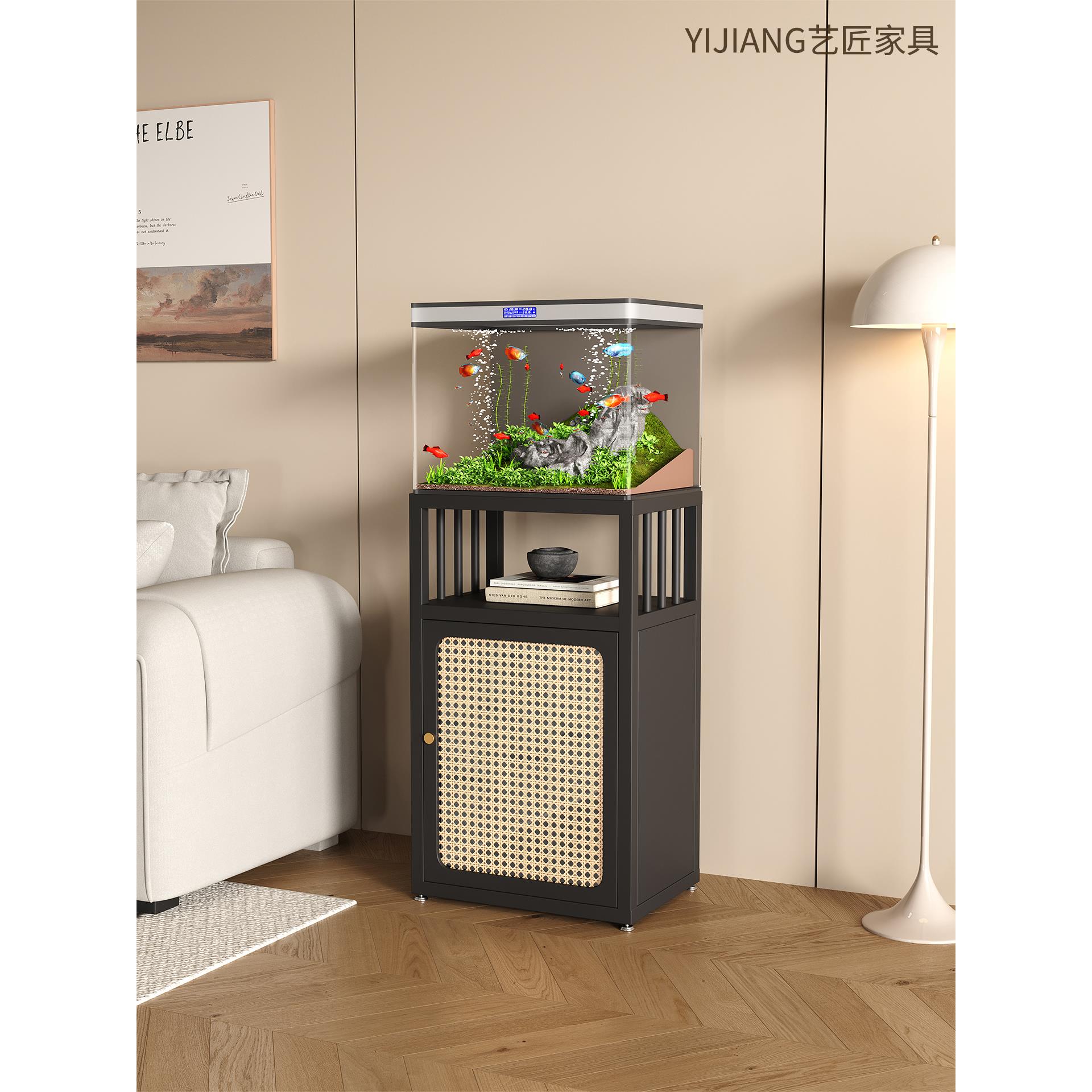 鱼缸底架专用架子鱼缸底柜置物架客厅多层免安装超强承重架可定制