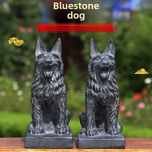 石雕石青石狗石狗饰品家房子门前门观赏生肖原石雕刻小石狗