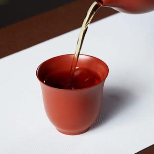 宜兴原矿大红袍紫砂主人杯品茗杯单杯小茶杯茶碗茶盏茶盅功夫茶具