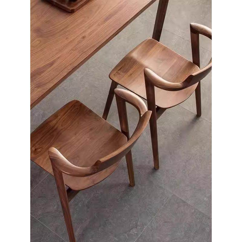 白蜡木实木餐椅黑胡桃木半岛椅现代简约家用凳子北欧靠背扶手椅子,住宅家具,餐椅,淘宝优惠券,粉丝福利购,淘宝优惠卷