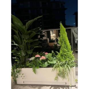 阳台花箱带排水造景组合花槽金属定制铁艺户外露台庭院室内成品箱