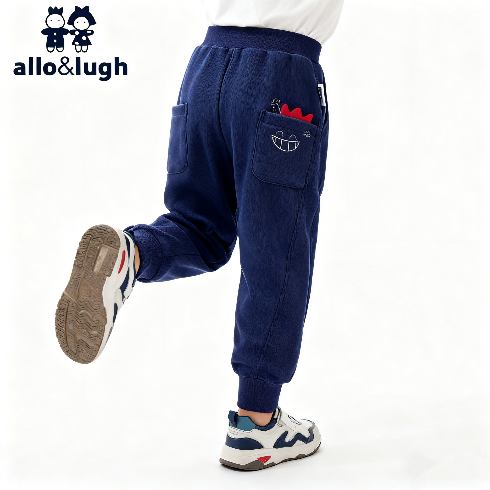 阿路和如女童休闲加绒卫裤下装