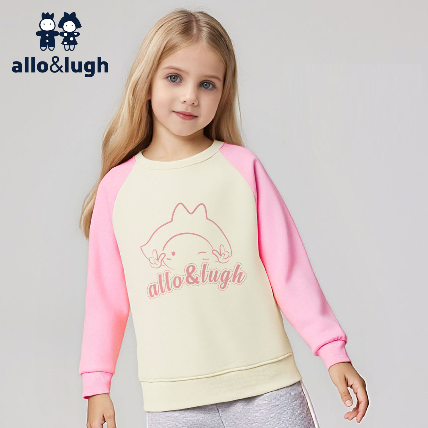 阿路和如女童卫衣春秋2025新款洋气时髦女孩秋季衣服儿童秋装上衣