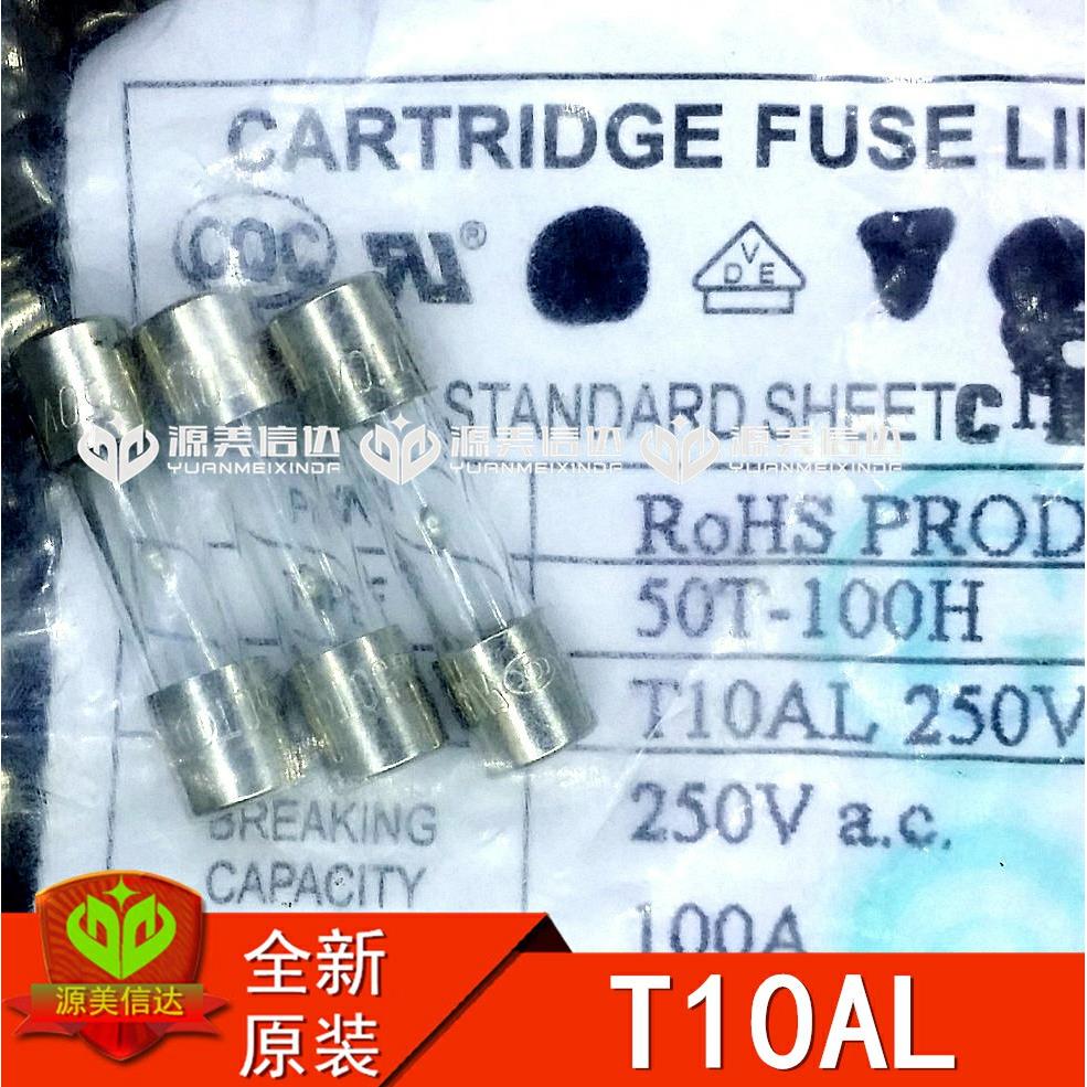 玻璃 保险管 保险丝 T10AL 10A 250V 5X20 5*20 慢断 带磁珠