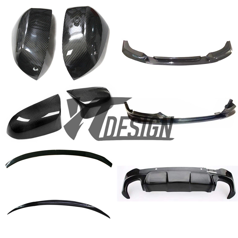 适用于宝马X4 F26碳纤维改装件后视镜前唇前铲尾唇扰流尾翼定风翼