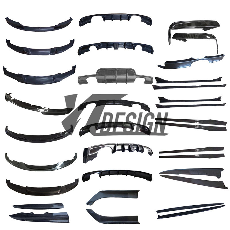 适用于宝马3系F30 F35碳纤维改装件MT款前唇侧裙后唇前后包角风口