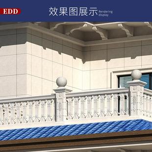 罗马柱现浇93高栏杆水泥柱子模具围墙护栏阳台家用花瓶柱子加厚款