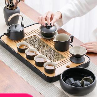 小套家用办公室会客简约泡茶壶客厅陶瓷盖碗茶杯茶盘 功夫茶具套装