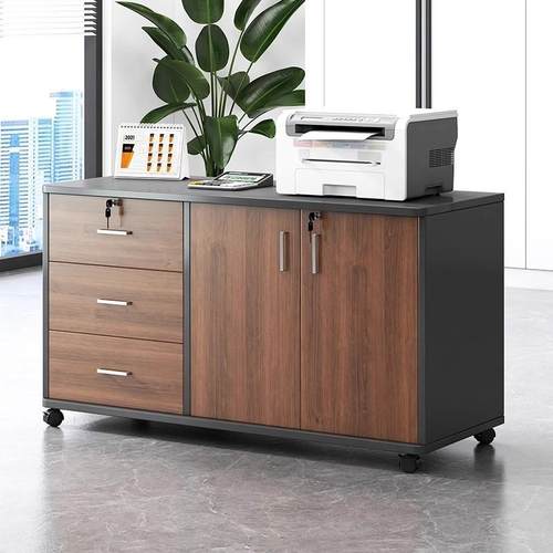 文件柜办公室落地桌下矮柜移动带锁收纳柜置物收纳柜抽屉收纳盒柜