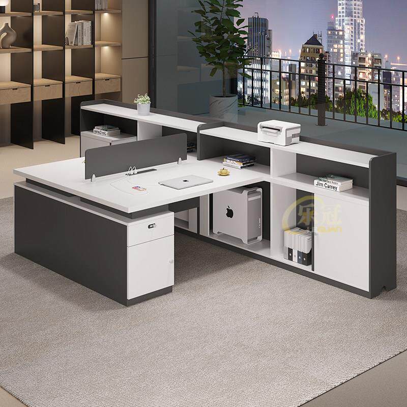 办公桌椅组合简约现代财务桌2/4/6人职员工位办公室卡座屏风隔断