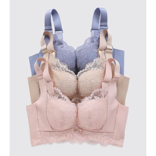 100%百分百感觉云感棉无钢圈薄棉内衣B杯聚拢舒适调整型文胸7026