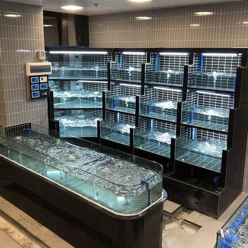 海鲜池定做超市海鲜水产池移动海鲜鱼缸定做定制商用贝类缸海鲜缸