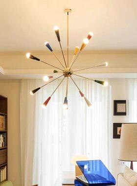 中古Sputnik彩色烟花灯包豪斯别墅客厅吊灯餐厅卧室灯孟菲斯灯具