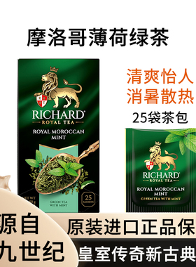 瑞查得RICHARD摩洛哥薄荷风味绿茶独立袋泡茶清凉夏日冷泡茶