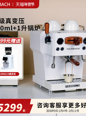 HAMBACH汉巴赫悟空家用咖啡机半自动商用意式浓缩DR7116