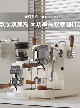 HAMBACH汉巴赫DR7121意式半自动咖啡机家用小型opv双泵新百灵鸟