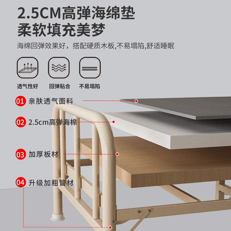 折叠床单人床家用成人q简易透气小床行军床午休午睡宿舍一米二铁