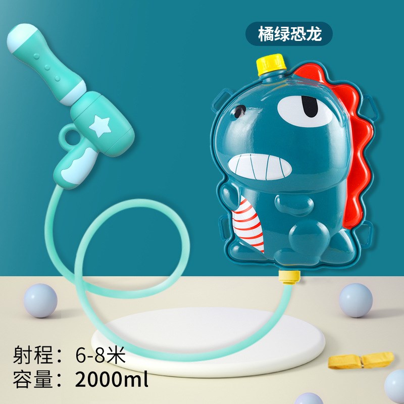 儿童背包水枪玩具抽拉p式夏季泼水节水抢卡通喷水枪夜市地摊