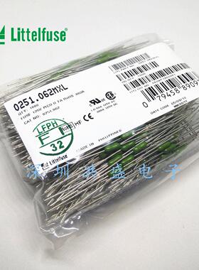 0251.062MXL美国力特电阻式 LF 1/16A 0.062A 62mA打印机 保险丝