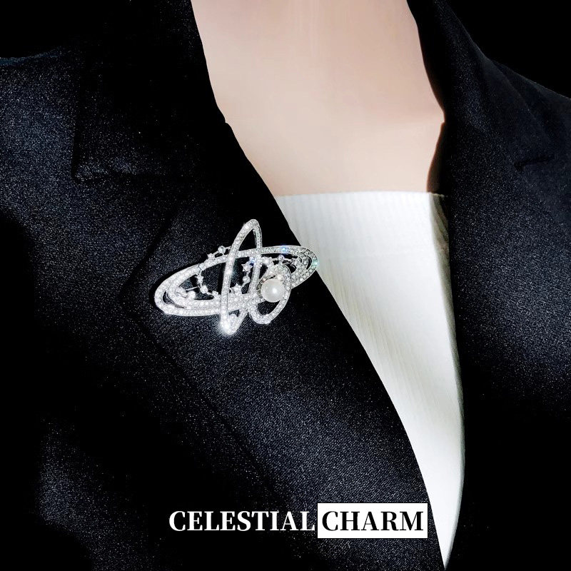 小香风大衣西服珍珠胸针花女高级设计感轻奢小众高端精致时尚别针