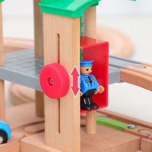 和谐号高铁动车公交车巴士客车车站站台场景儿童建筑模型轨道玩具