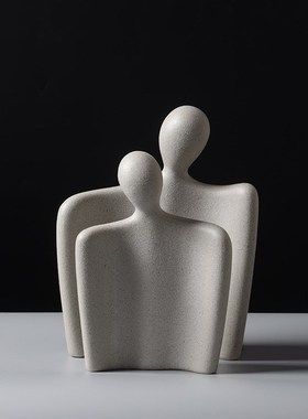 现代简约抽象人物摆件家居饰品情侣客厅玄关新婚礼物乔迁新居礼品