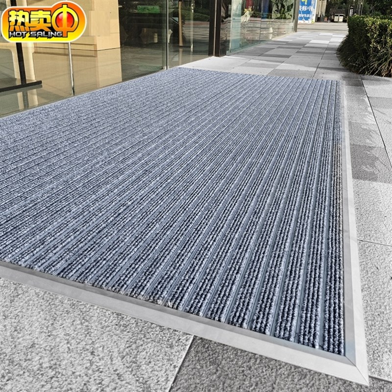 商场门口定做门厅蹭脚垫商用铝合金地垫嵌入式除尘刮泥垫防尘地毯