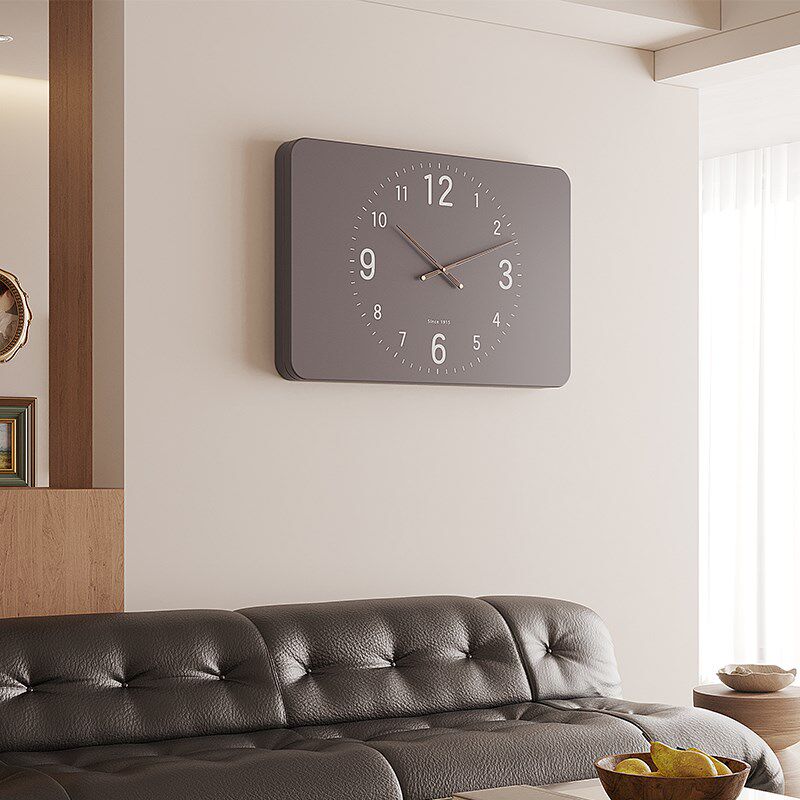 2024新款多功能带钟电表箱装饰画现代简约配电箱挂钟遮挡箱弱电箱