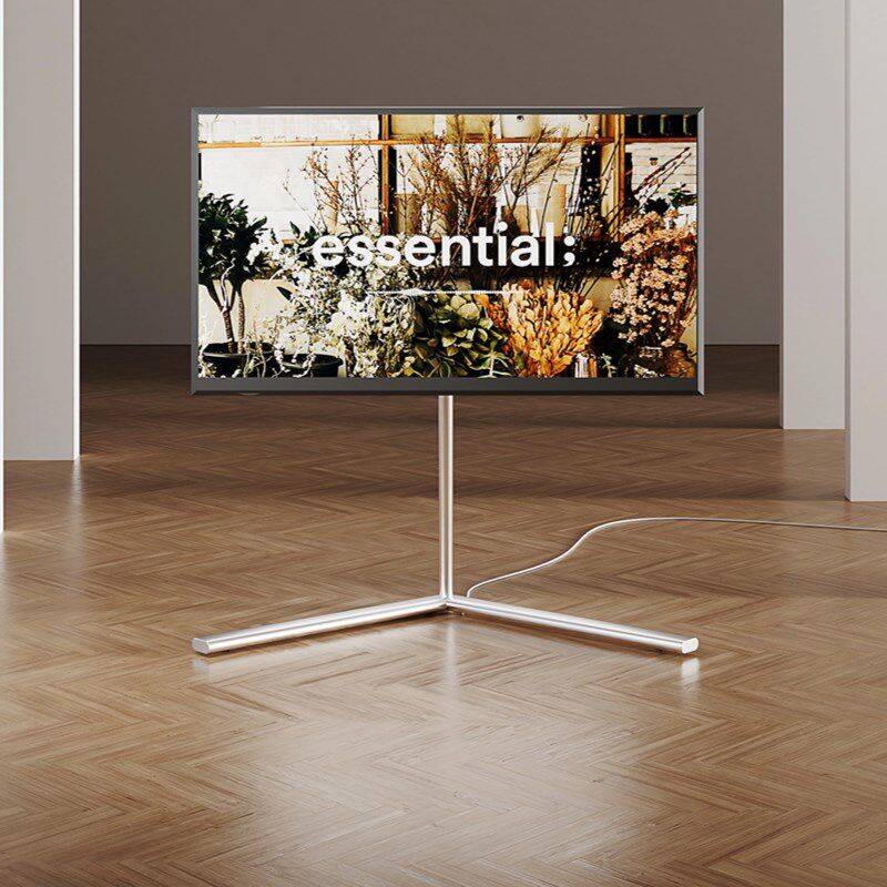 森茶可移动电视机支架推车落地式银翼挂架K子不锈钢带轮40-88寸