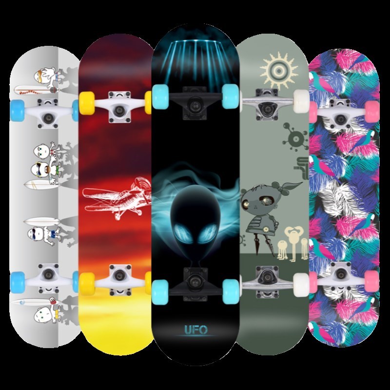 四轮滑板男女生成人儿童滑板青少年初学者短板刷街板双翘滑板