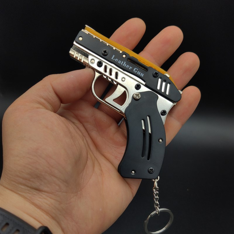 新款第四代全金属打橡皮筋枪反吹式迷你可回膛儿童玩具软弹皮筋枪