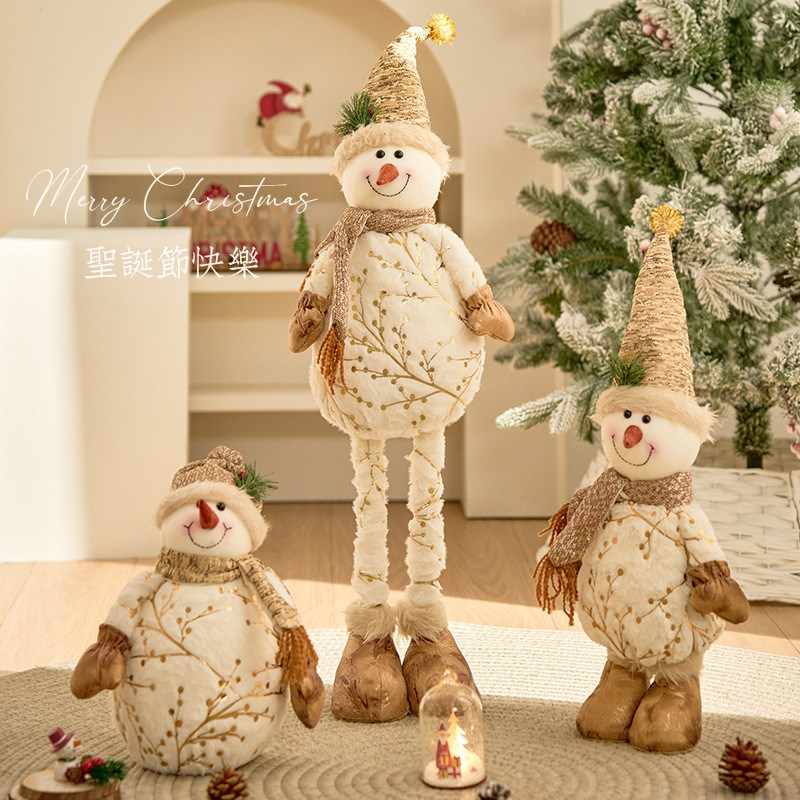 圣诞节装饰品拍照道具场景布置气氛小配件店铺门摆件玩偶雪人摆件