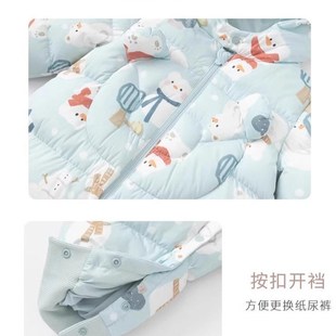 【鹅绒】婴幼儿羽绒服连体衣2024冬季新款男女小宝宝外穿加厚爬服