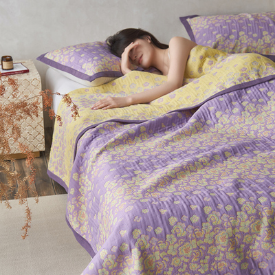 三层纱毛巾被夏季双层纱夏凉被纯棉纱布床单床盖被子午睡被盖毯子