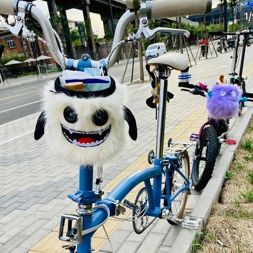 8B车头包卡通小布车头挂包旅行收纳水壶包自行车把包折叠车首挂包