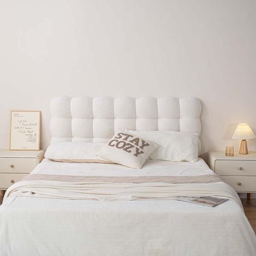 小雪球床头靠垫榻榻米奶油风软包大靠背床上防撞靠枕2024新款定制