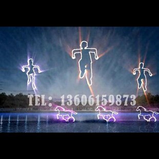 水幕电影设备水幕发生器水幕投影水上H造影水景喷泉厂家制作安装