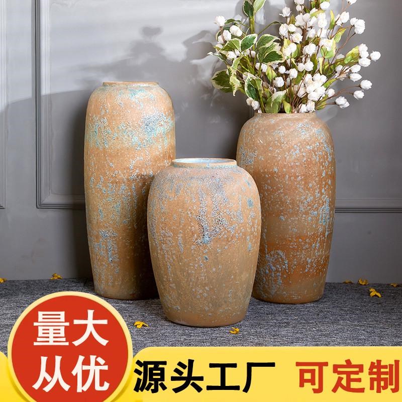 家居装饰设计软装品陶瓷落地大花瓶宾馆酒店大摆件大厅罐子缸