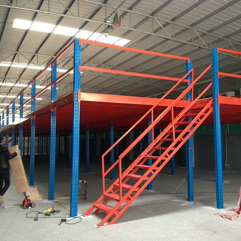 阁楼式货架仓库房二层平台货架工厂楼板楼梯隔层钢结构架四川