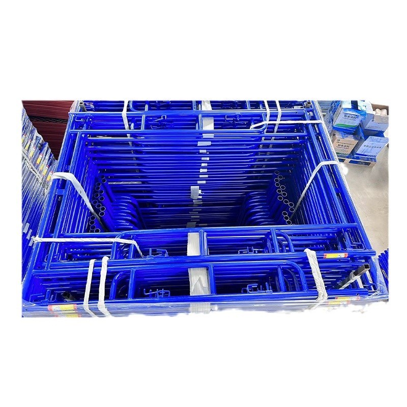 美式门架 喷塑镀锌加厚梯形脚手架 室内外施工可移动门式脚手架