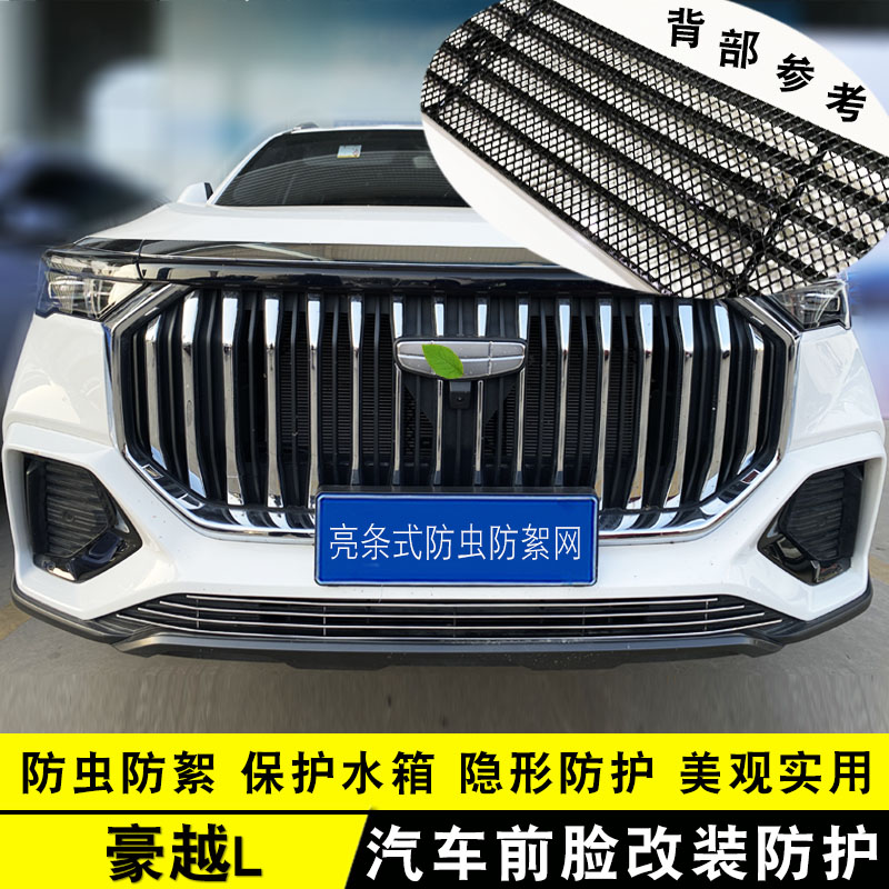 23款豪越L中网外观改装装饰条 前脸防护汽车用品防虫网亮条配件
