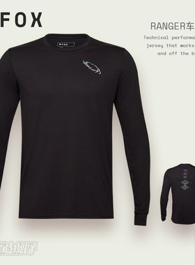 新款FOX美国RANGER山地自行长袖车衣男日常休闲耐磨运动透气速干