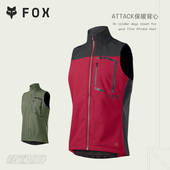 FOX美国ATTACK保暖背心男士 抓绒防风防水保暖轻量 骑行马甲秋冬季