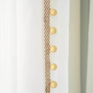窗帘珠子原木色木头花边日系吊坠吊穗窗幔立边辅料配件拼接M 620