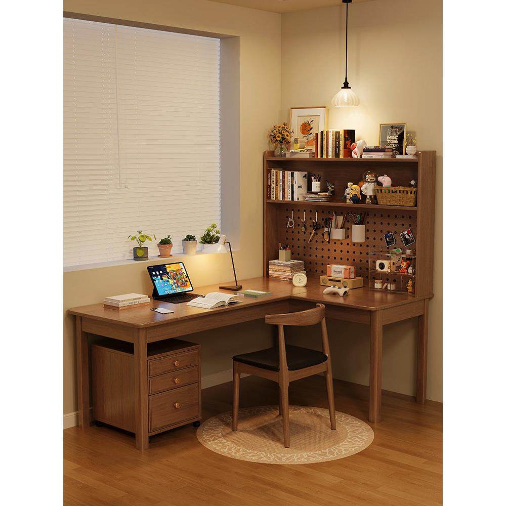 实木角桌书架集成桌l型办公室家桌卧室角电脑桌学生学习桌,住宅家具,转角桌,淘宝优惠券,粉丝福利购,淘宝优惠卷