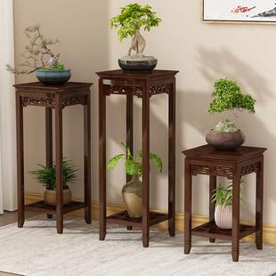 拓爵花架置物架花盆架客厅落地式吊兰架彷古花几中式花台架子室内