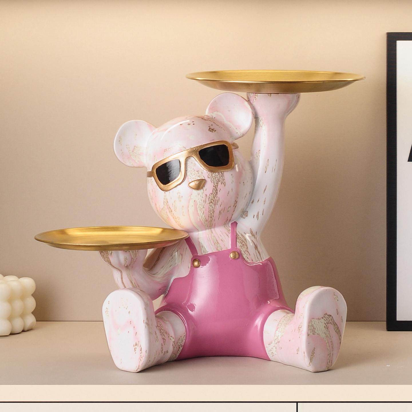 暴力熊钥匙收纳盘玄关鞋柜客厅茶几桌面装饰托 托盘摆件新居乔迁,家居饰品,装饰摆件,淘宝优惠券,粉丝福利购,淘宝优惠卷