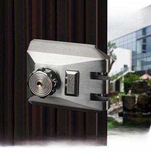 滑动门虎形锁不锈钢防盗锁老式双面滑动门自动锁铁制门锁