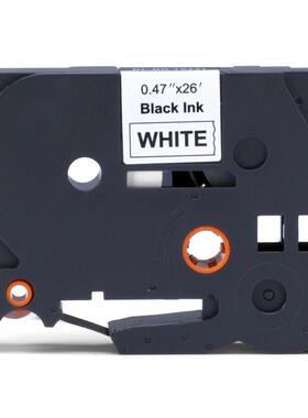 扬帆耐立 标签带 标签纸色带 适用于 兄弟标签机色带 6mm透明底黑